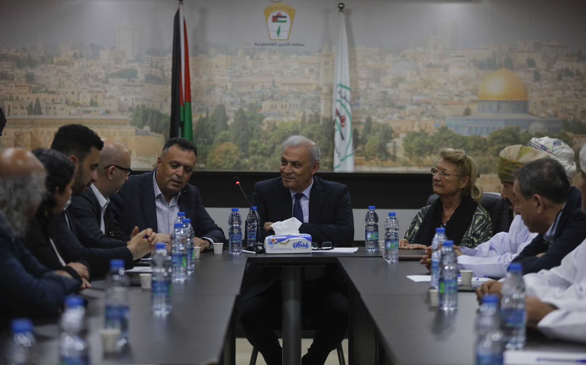 جانب من اللقاء (تصوير: حمزة شلش/ وفا)